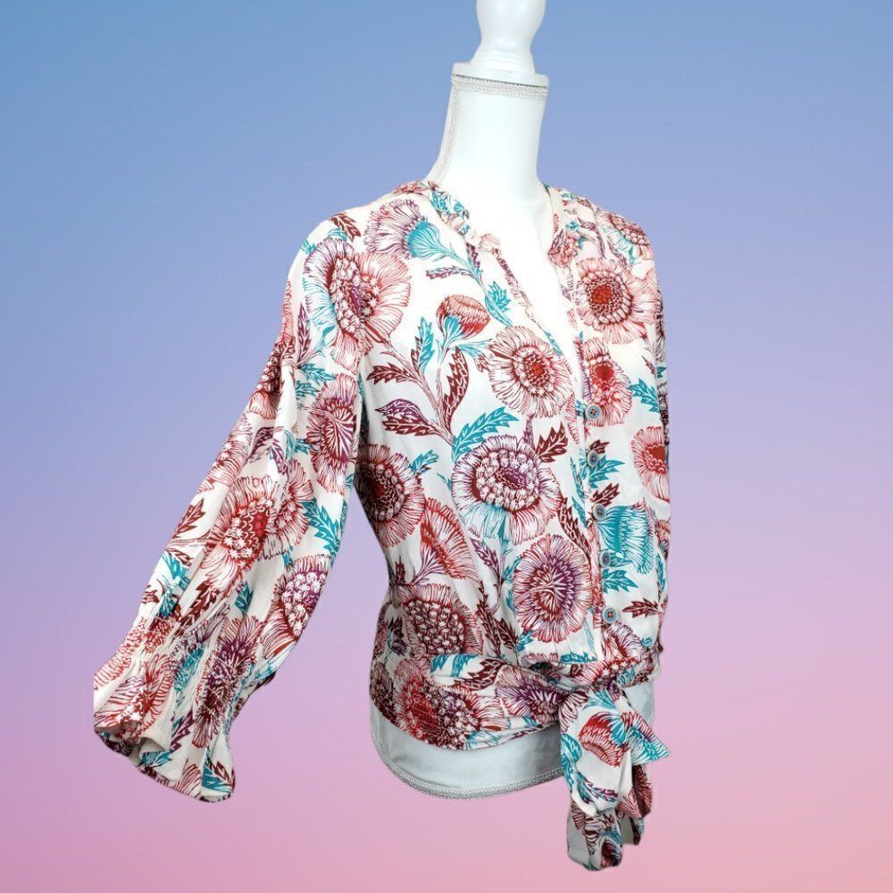 Anthropologie Tugboat Saraya Floral Blouse - Picture 7 of 15